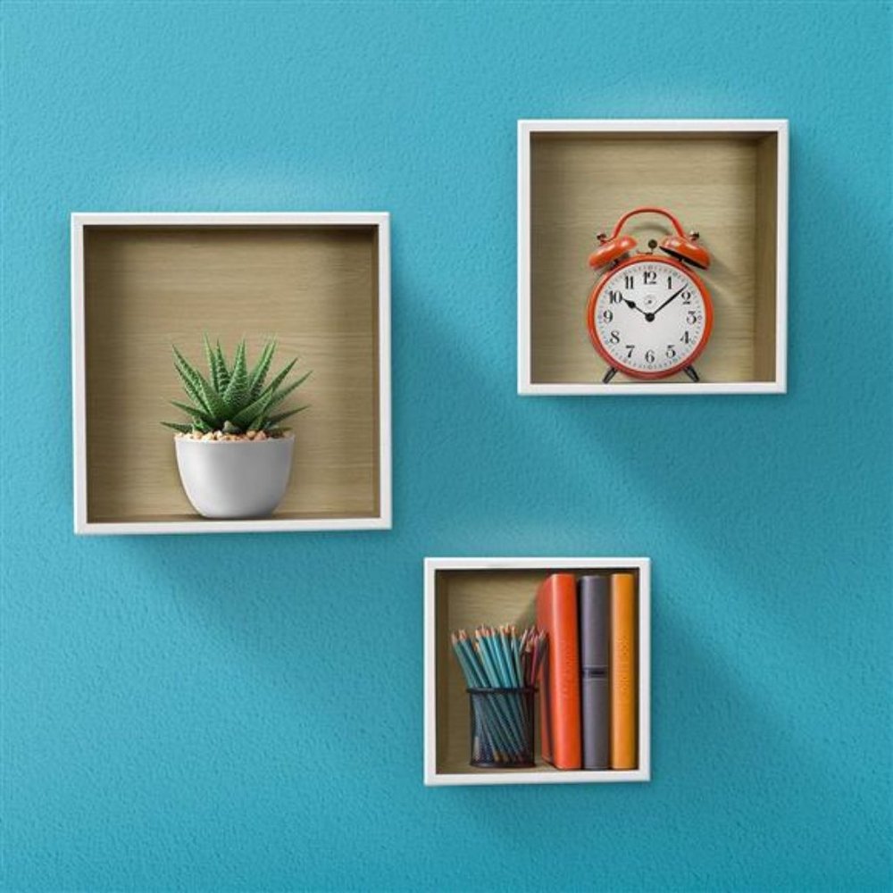 Sorbus® Floating Shelf Square Cube Set — Wall Mounted Shelves, Decorative Hangin - Picture 5 of 5